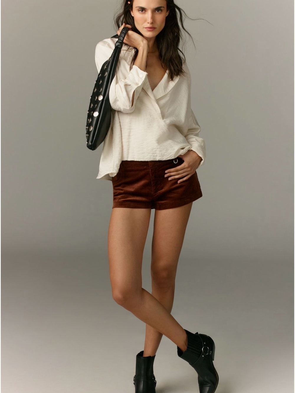 Anthropologie The Dylon Wide Placket Top EUC